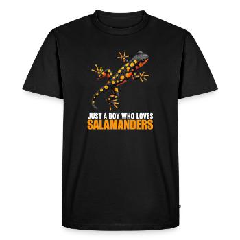 Salamandre de feu Salamandre - T-shirt Premium bio Homme - noir - Devant - Nico (187cm)