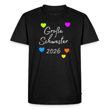 Grande Sœur 2026 Pression cardiaque - T-shirt Premium bio Homme - noir - Devant - Nico (187cm)