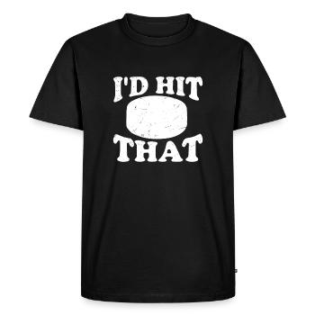 I'd hit that - Men's Premium Organic T-Shirt - black - Front - Nico (187cm)