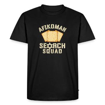Afikomen Search Squad Passover Seder Pesach Fun - Men's Premium Organic T-Shirt - black - Front - Nico (187cm)