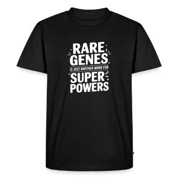 Rare Genes is Just Another Word for Superpowers - Men's Premium Organic T-Shirt - black - Front - Nico (187cm)