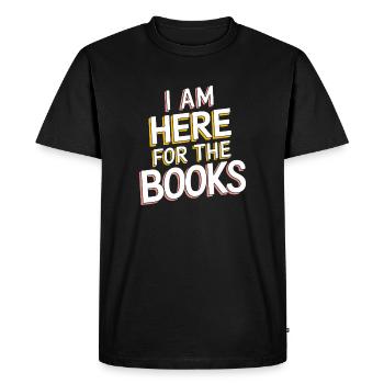 Je suis là pour les livres - T-shirt Premium bio Homme - noir - Devant - Nico (187cm)