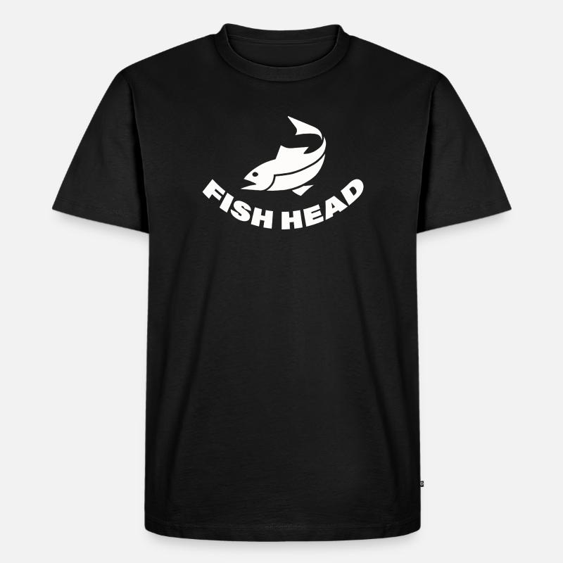 FISH HEAD - Männer Premium Bio T-Shirt - Schwarz