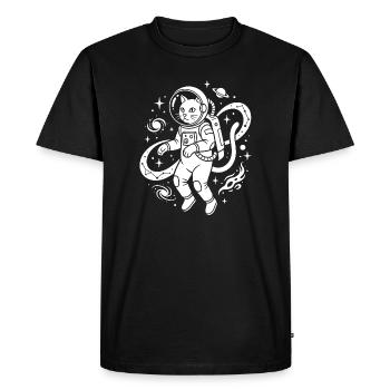 Kitty exploratrice spatiale - T-shirt Premium bio Homme - noir - Devant - Nico (187cm)