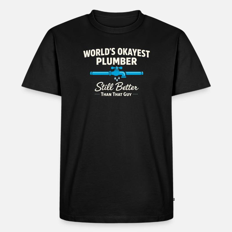 Pfeifenflüsterer, Klempnerhandwerk, Humor-geschenk - Männer Premium Bio T-Shirt - Schwarz