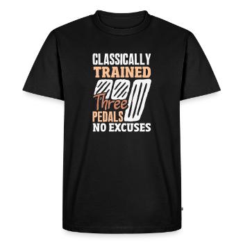 Manual car, classically trained - Men's Premium Organic T-Shirt - black - Front - Nico (187cm)