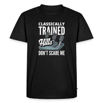 Manual car, classically trained - Men's Premium Organic T-Shirt - black - Front - Nico (187cm)