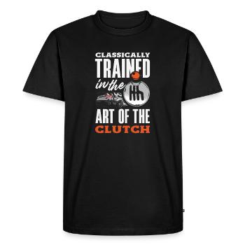 Manual car, classically trained - Men's Premium Organic T-Shirt - black - Front - Nico (187cm)