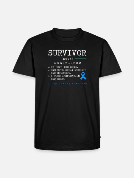 Darm Krebs Dickdarm - Männer Premium Bio T-Shirt - Schwarz