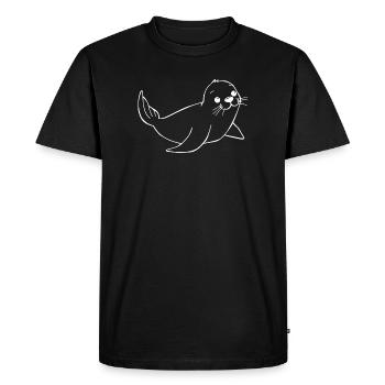 Phoques Phoques Phoques Nord de l’Allemagne - T-shirt Premium bio Homme - noir - Devant - Nico (187cm)