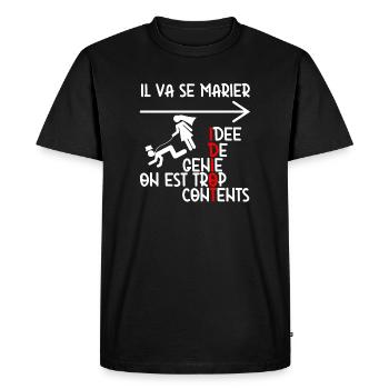 Humor Stag Party Outfit - Men's Premium Organic T-Shirt - black - Front - Nico (187cm)