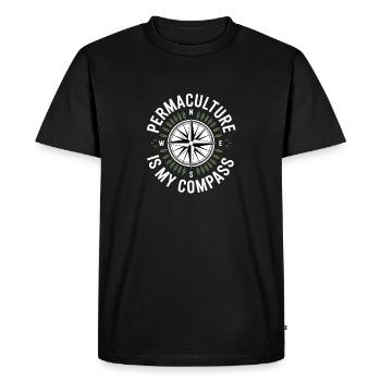 Philosophie de vie de la permaculture pour les amoureux de la nature - T-shirt Premium bio Homme - noir - Devant - Nico (187cm)