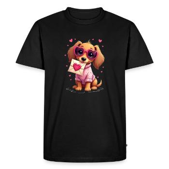 Dackel teckel teckel tekel - T-shirt Premium bio Homme - noir - Devant - Nico (187cm)