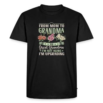 De maman à grand-mère Grand-mère Grand-mère Fête des Mères - T-shirt Premium bio Homme - noir - Devant - Nico (187cm)
