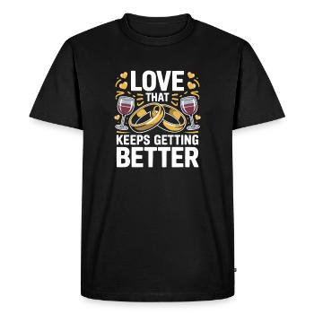 Married Couple Anniversary 2026 Husband Wife - Men's Premium Organic T-Shirt - black - Front - Nico (187cm)
