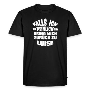 Luise en enterrement de vie de garçon - T-shirt Premium bio Homme - noir - Devant - Nico (187cm)