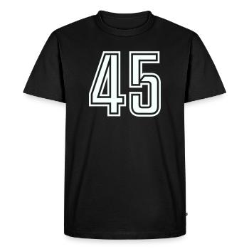 45 - Men's Premium Organic T-Shirt - black - Front - Nico (187cm)