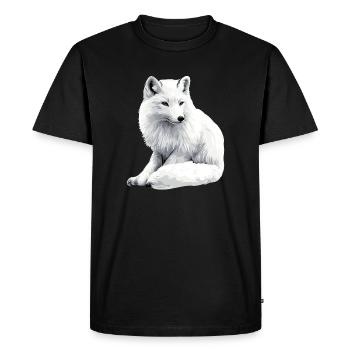 Snow fox - Men's Premium Organic T-Shirt - black - Front - Nico (187cm)