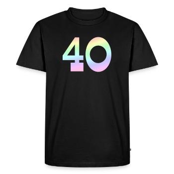 40 Years of Gradient Numbers - Men's Premium Organic T-Shirt - black - Front - Nico (187cm)
