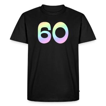 60 nombres dégradés pastel - T-shirt Premium bio Homme - noir - Devant - Nico (187cm)