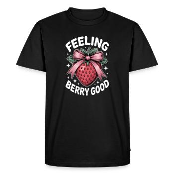 Expressions à la fraise Cadeau drôle à la fraise - T-shirt Premium bio Homme - noir - Devant - Nico (187cm)