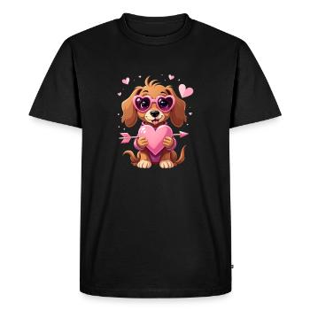 Dackel teckel teckel tekel - T-shirt Premium bio Homme - noir - Devant - Nico (187cm)