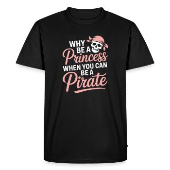 Attitude de la princesse pirate - T-shirt Premium bio Homme - noir - Devant - Nico (187cm)