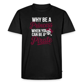 Pirate Attitude: Princess Not Included - Men's Premium Organic T-Shirt - black - Front - Nico (187cm)