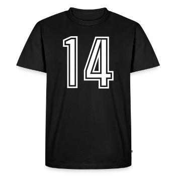 14 - T-shirt Premium bio Homme - noir - Devant - Nico (187cm)