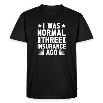 Costume d’agent d’assurance Normal il y a trois ans Medicare - T-shirt Premium bio Homme - noir - Devant - Nico (187cm)