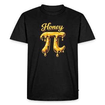 Honey Pi - Honey Pie Pun - Men's Premium Organic T-Shirt - black - Front - Nico (187cm)