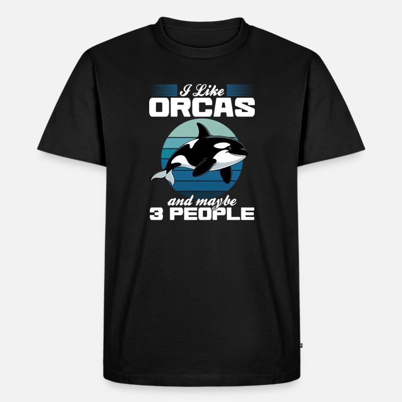Funny Orca - Männer Premium Bio T-Shirt - Schwarz