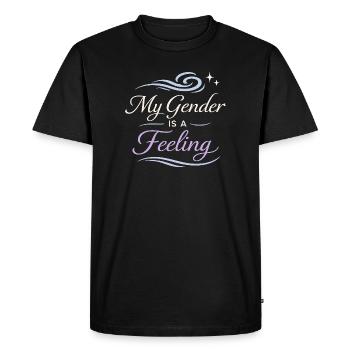 Queer trans reaffirms love of comfort identity - Men's Premium Organic T-Shirt - black - Front - Nico (187cm)