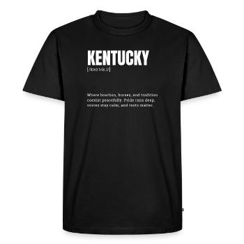 Kentucky Pride: Bourbon Roots - Men's Premium Organic T-Shirt - black - Front - Nico (187cm)