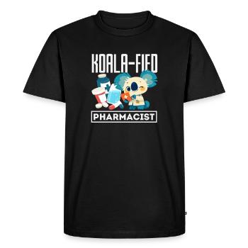 Koala Pharmacist Pharmacy Technician - Men's Premium Organic T-Shirt - black - Front - Nico (187cm)