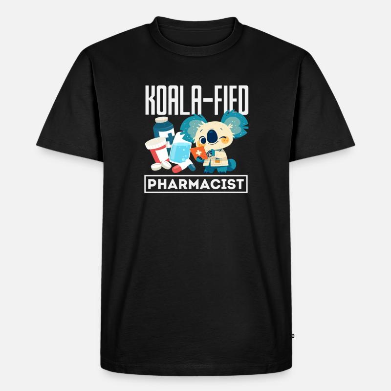 Koala-apotheker Pharmazietechniker - Männer Premium Bio T-Shirt - Schwarz