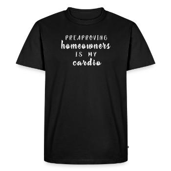 Agent de prêt hypothécaire - T-shirt Premium bio Homme - noir - Devant - Nico (187cm)