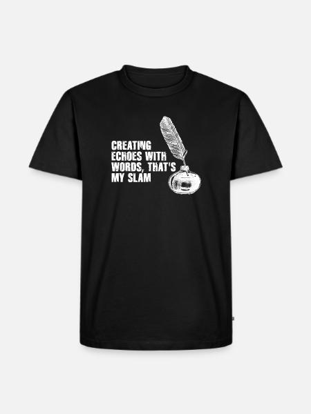 Quill Echoes Slam Poetry - Men's Premium Organic T-Shirt - black