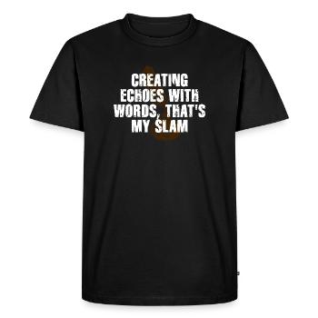 Slam Poetry Guitar Echos - T-shirt Premium bio Homme - noir - Devant - Nico (187cm)