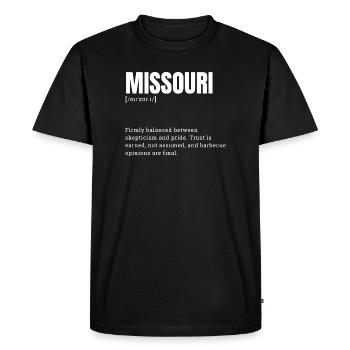 Missouri Bold Typo Art - Men's Premium Organic T-Shirt - black - Front - Nico (187cm)