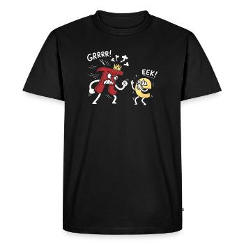 Constantes mathématiques Pi menacé e Comic - T-shirt Premium bio Homme - noir - Devant - Nico (187cm)