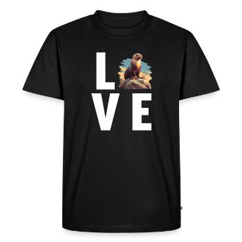 Lions de mer Lion de mer - T-shirt Premium bio Homme - noir - Devant - Nico (187cm)