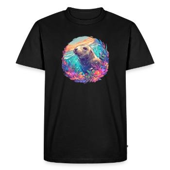 Lions de mer Lion de mer - T-shirt Premium bio Homme - noir - Devant - Nico (187cm)