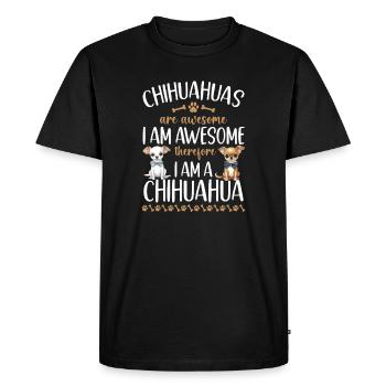 Chihuahua Chihuahueño Chihuahuas - T-shirt Premium bio Homme - noir - Devant - Nico (187cm)