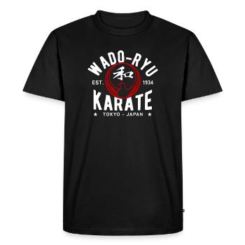 Wado-Ryu Karate Fondé en 1934 Tokyo, Japon - T-shirt Premium bio Homme - noir - Devant - Nico (187cm)