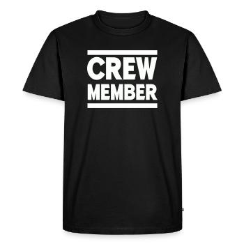 crew member - Men's Premium Organic T-Shirt - black - Front - Nico (187cm)