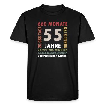 55 Years Anniversary Typography - Men's Premium Organic T-Shirt - black - Front - Nico (187cm)