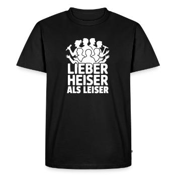 Mieux vaut rauque que chanteur discret Musique de chœur - T-shirt Premium bio Homme - noir - Devant - Nico (187cm)