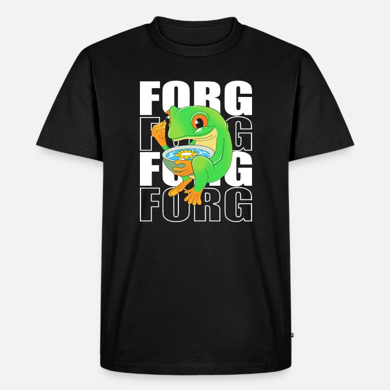 Frosch Laubfrosch - Männer Premium Bio T-Shirt - Schwarz