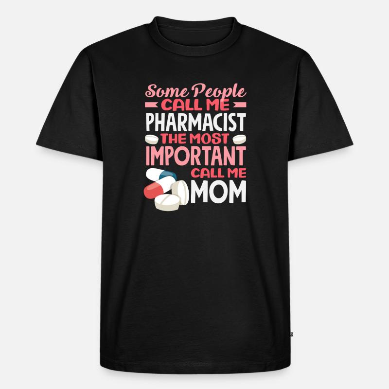 Apothekerin Mama Pharmazietechnikerin Mutter - Männer Premium Bio T-Shirt - Schwarz